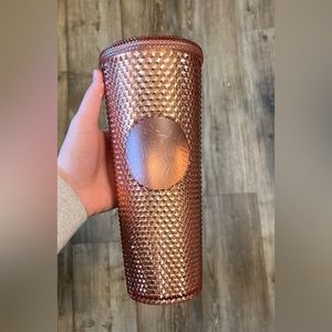 Rose Gold studded Starbucks cup ⭐️